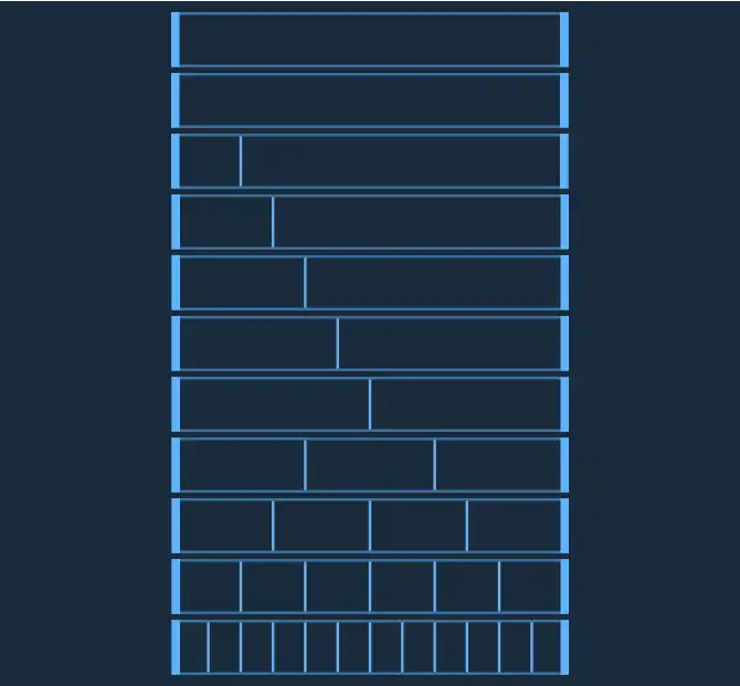 Sample grid 10px gutter.