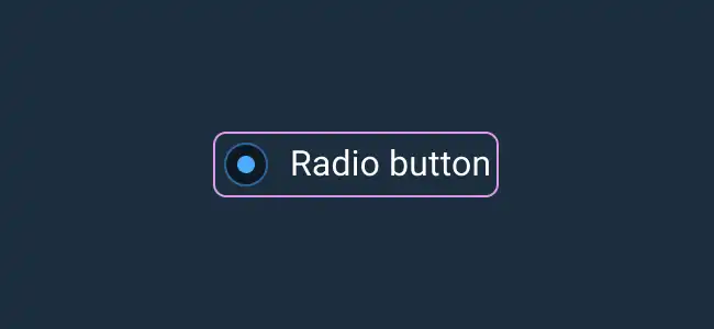 Do: Include the entire component within the focus state for radio buttons and checkboxes.