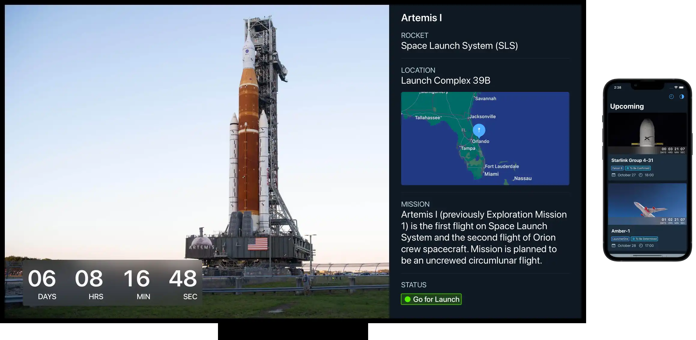 Astro Launch App on AppleTV and iPhone